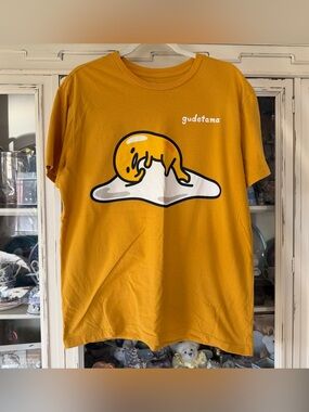 Sanrio Gudetama Mustard Yellow Short Sleeve Graphic Tee